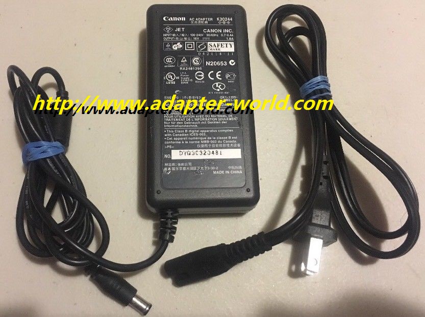 *100% Brand NEW* Canon Pixma 16V IP90 i80 i70 K30244 AC Adapter Free Shipping!